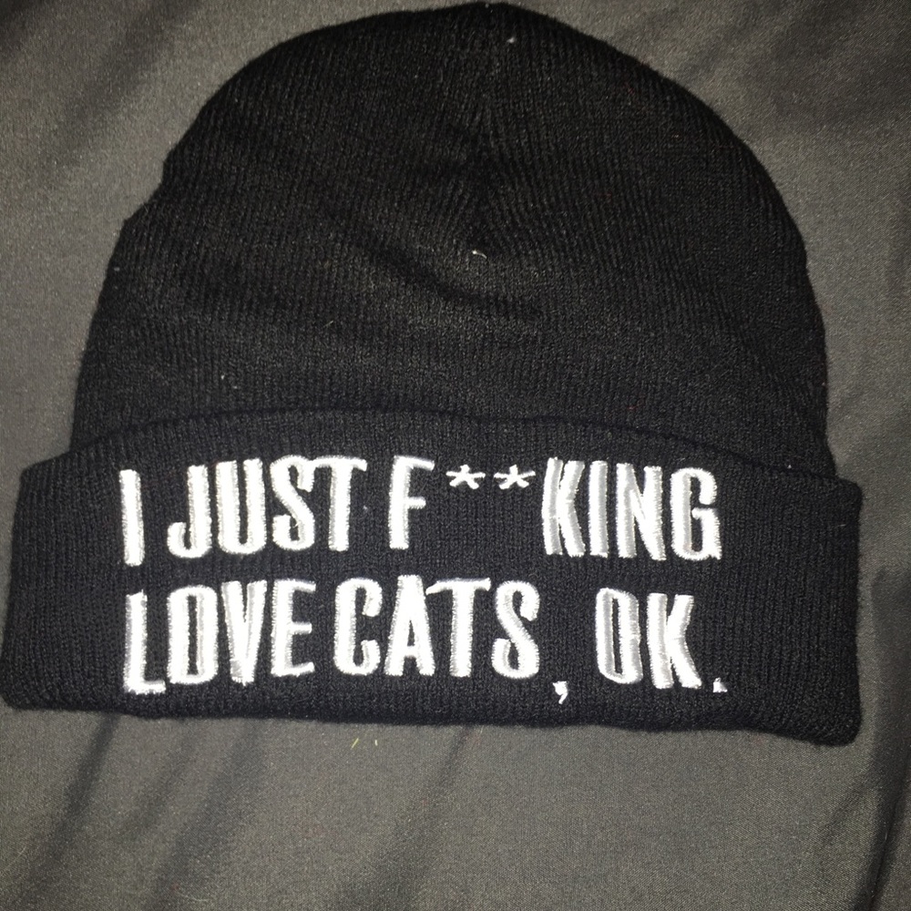 I just effing love cats beanie
